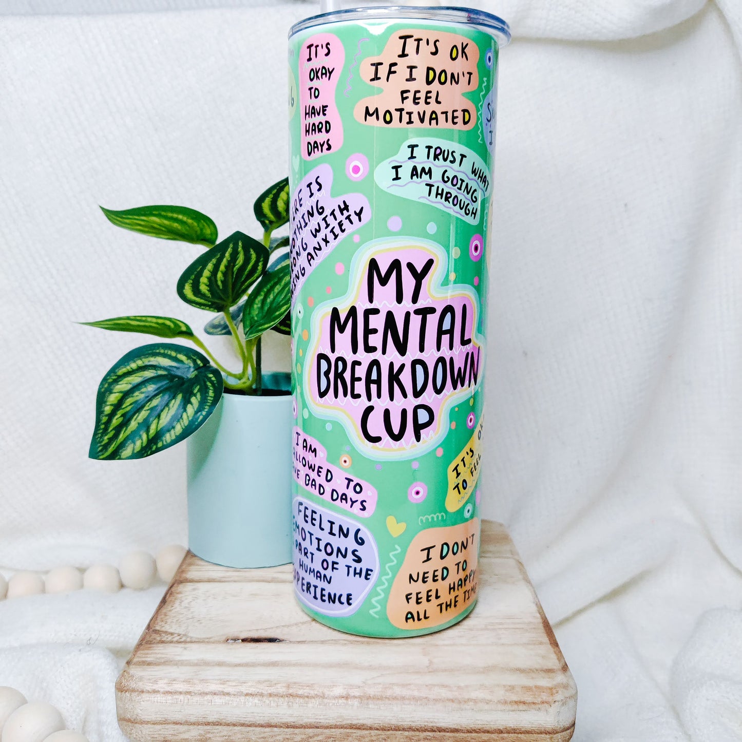 Black Mental Breakdown Cup 20 oz Tumbler