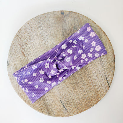 Ditsy Floral on Purple Headband