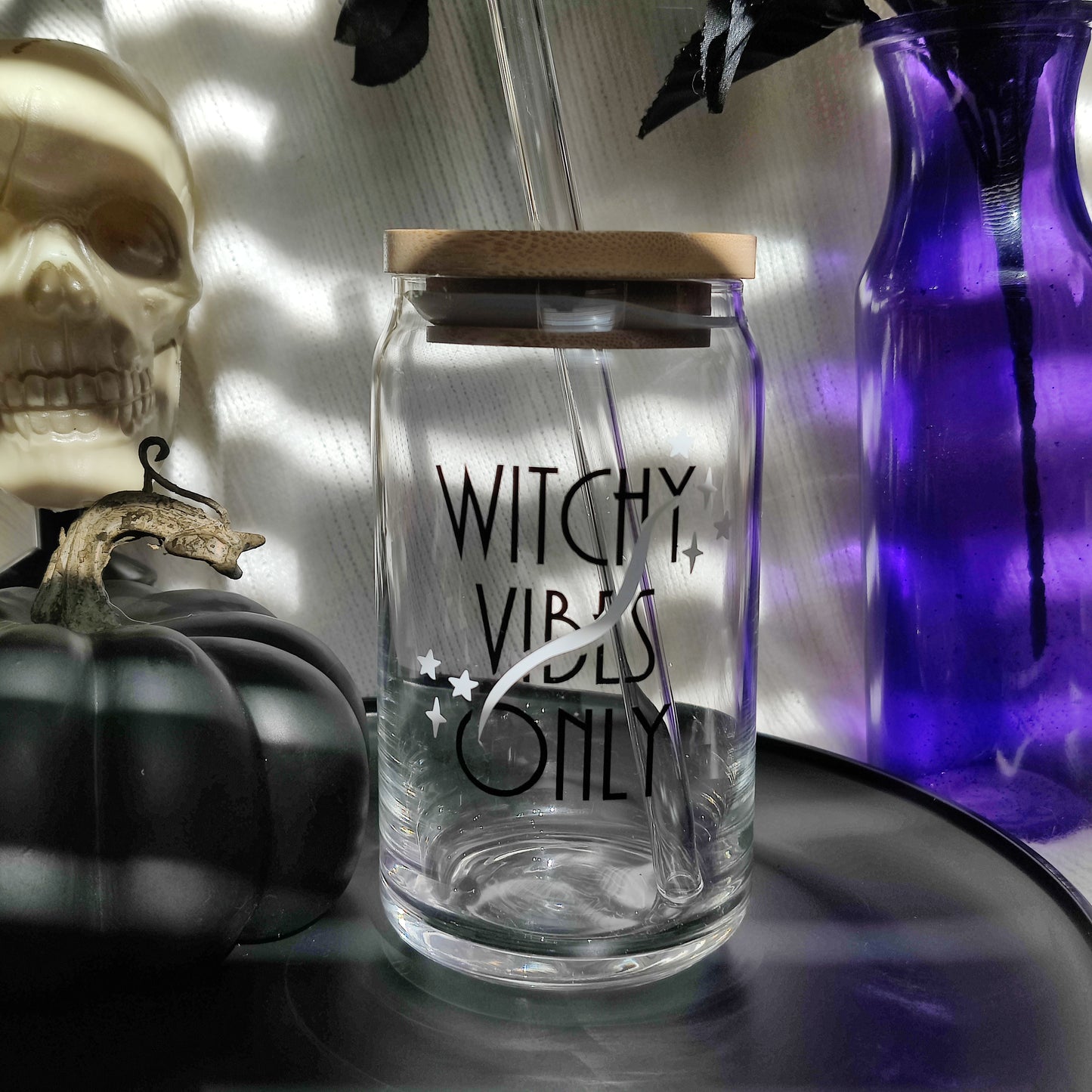 Witchy Vibes Only Glass Cup